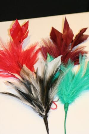 hackle diamond feather millinary mount