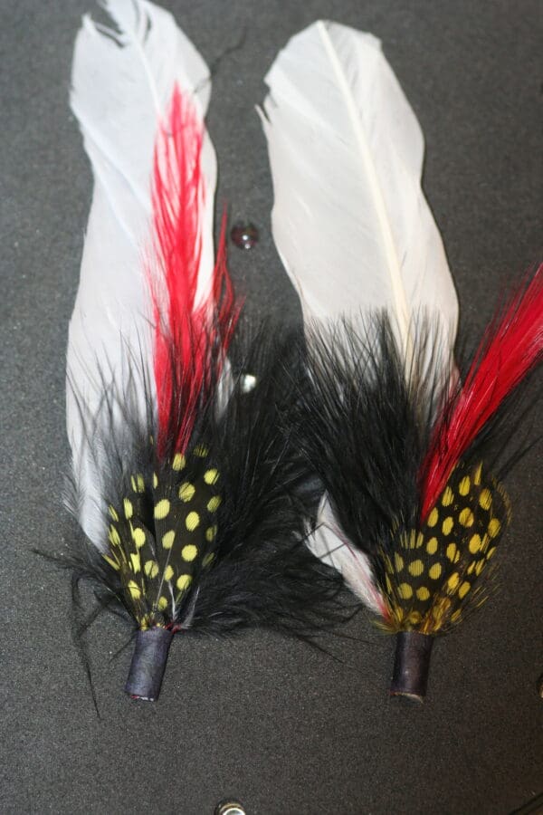 hat trim white goose mix