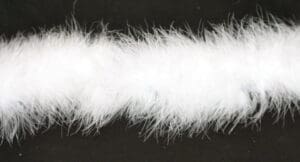 Deluxe fluffy marabou boa white