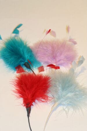 marabou & coque diamond tip millinary mounts