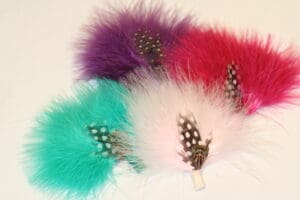 marabou & guinea fowl feather millinary mount