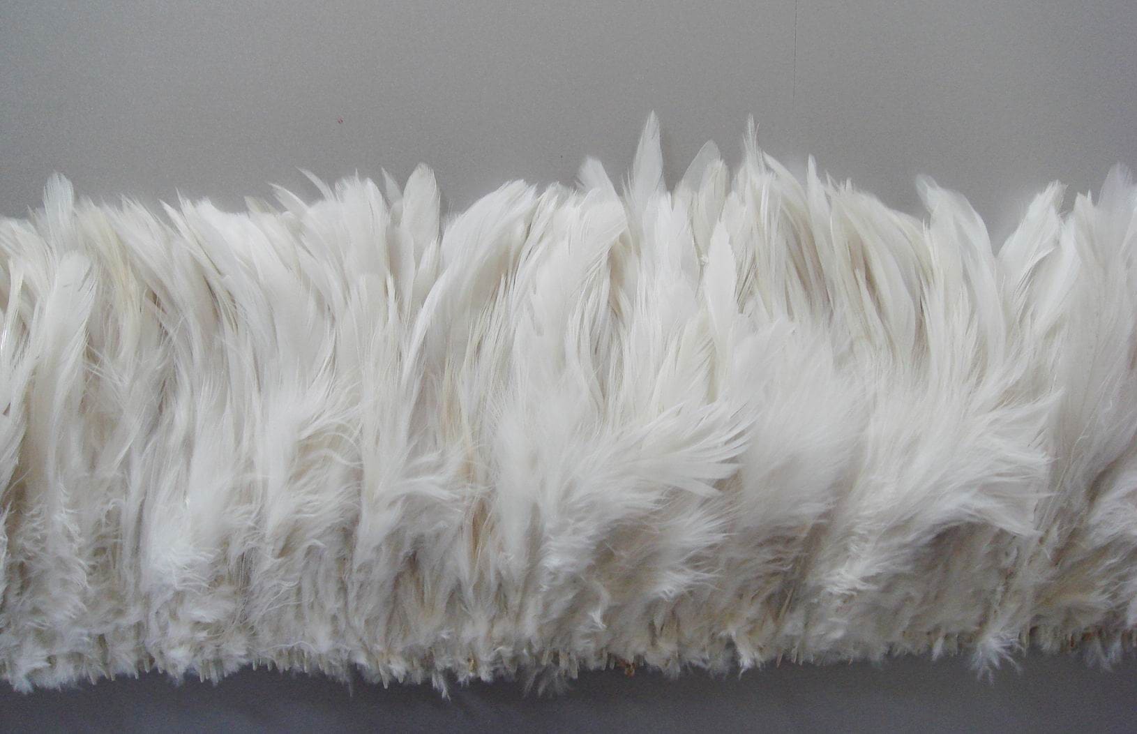 White Schlapen Feather Fringe