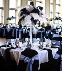 Ostrich Feather Centerpieces
